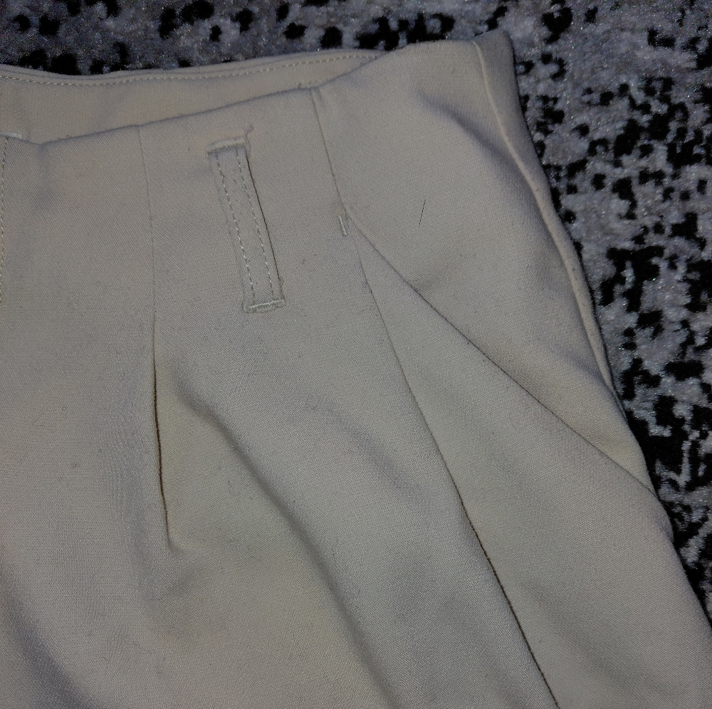 Maeve Anthropologie The Avery Pleated Wide Leg Crop Pants Cream 2 - Picture 15 of 16